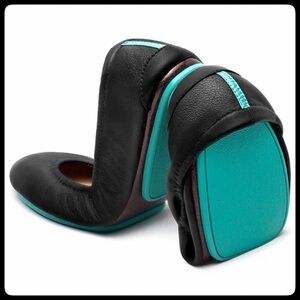 🆕 {Tieks} Matte Black Leather Ballet Flats